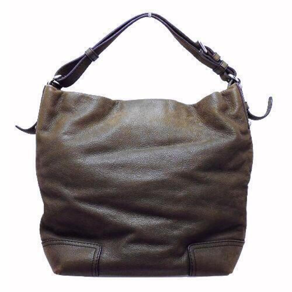 LOEWE Leather Hobo Bag Hobo Handbag Anagram Brown Shoulder